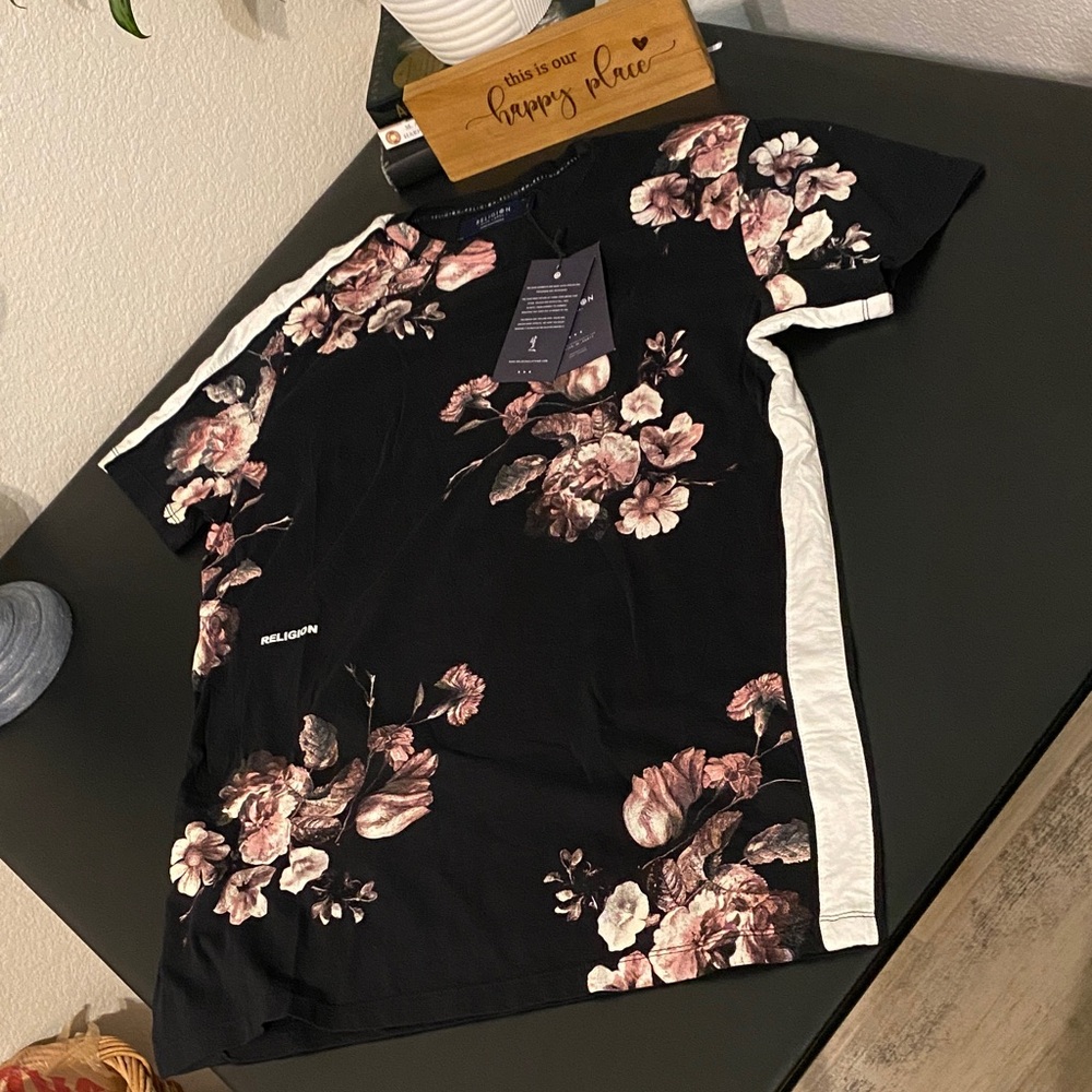 Religion Blue Label Floral T-Shirt